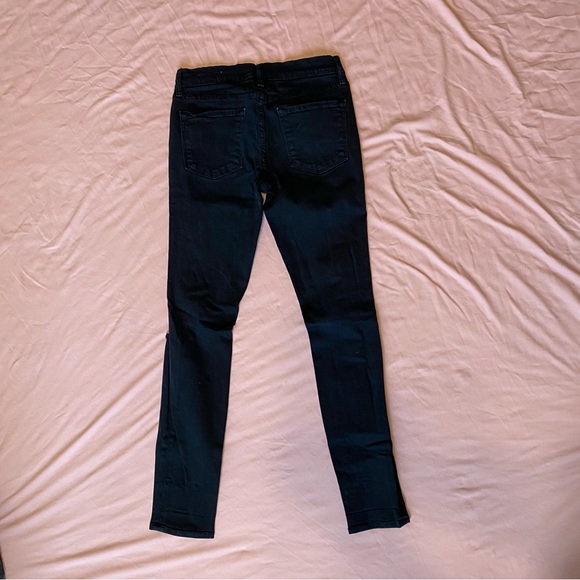 Frame Denim Distressed Black Le Skinny de Jeanne Skinny Jeans - Picture 3 of 4